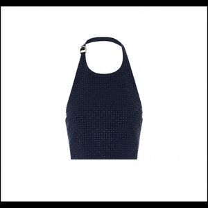 Pinko Women Full Rhinestone Top With Open Back